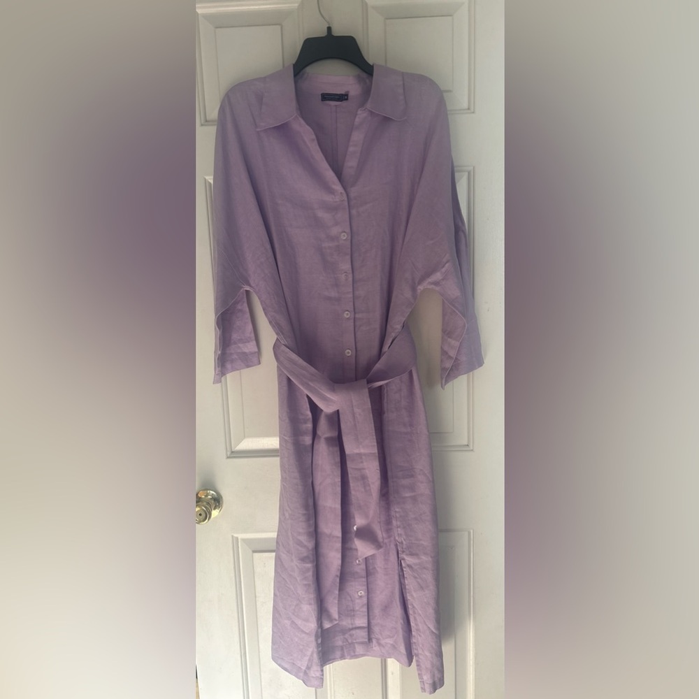 Vineyard Vines Lavender Button-Up Shirt Dress. M. NWOT.